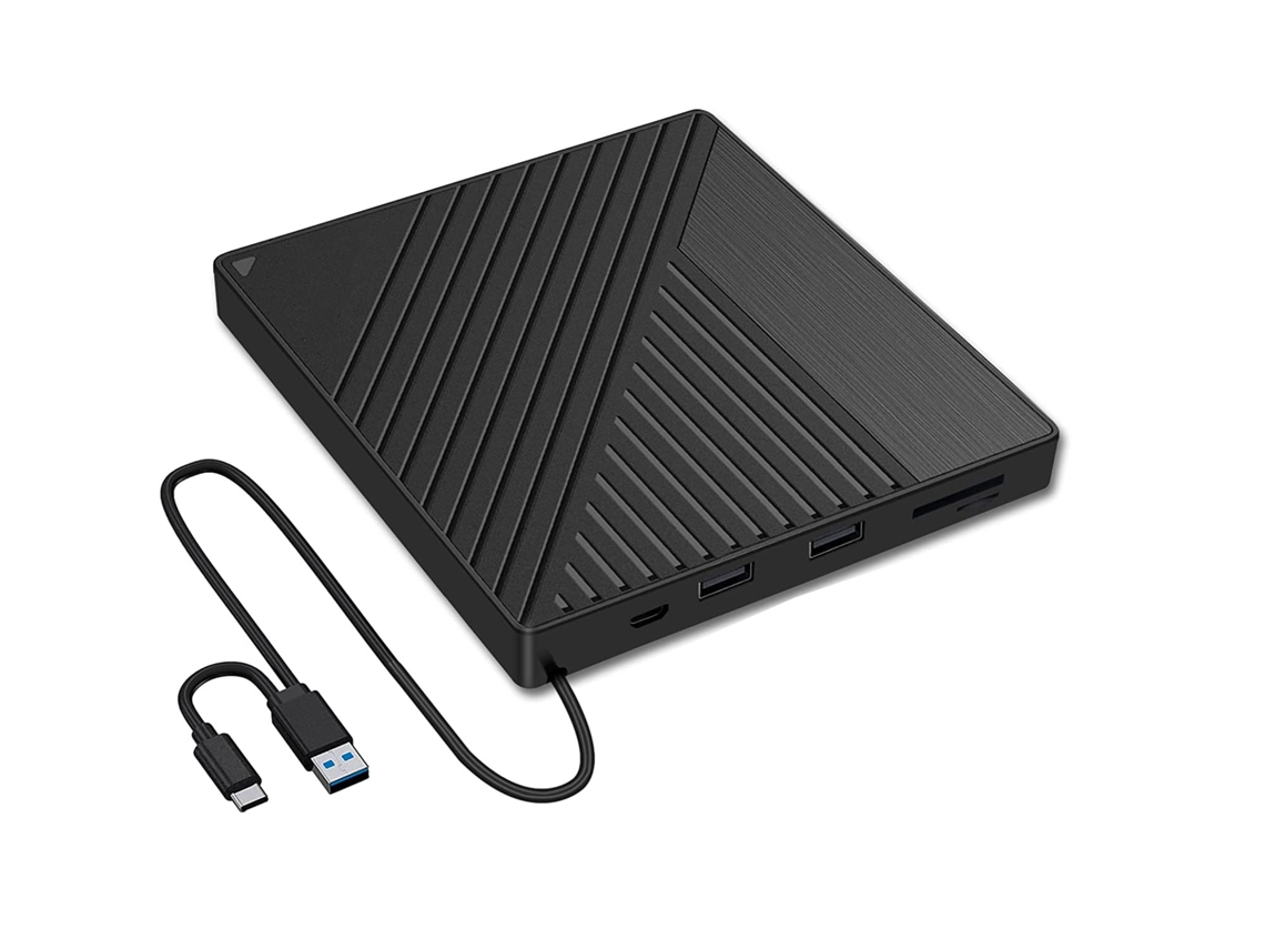 Gravador/leitor De Dvd/cd Usb 3.0 E Usb C, Para Laptops/pcs Windows, Mac E Linux Hexinyigjly