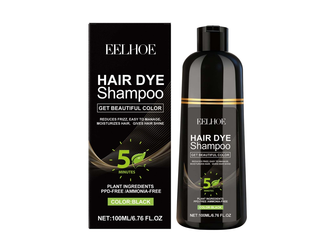 Shampoo Eelhoe para Cabelos Pretos, Hidratação Suave e Cor Natural LAXISCREED