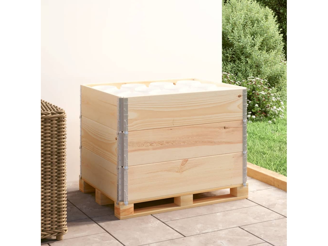 Vidaxl Colares Para Paletes 3 Pcs 60x80 Cm Madeira De Pinho Maciço