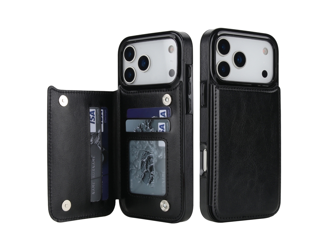 Capa Executiva Em Couro Com Função Flip Para Iphone 17/iphone 17 Pro/