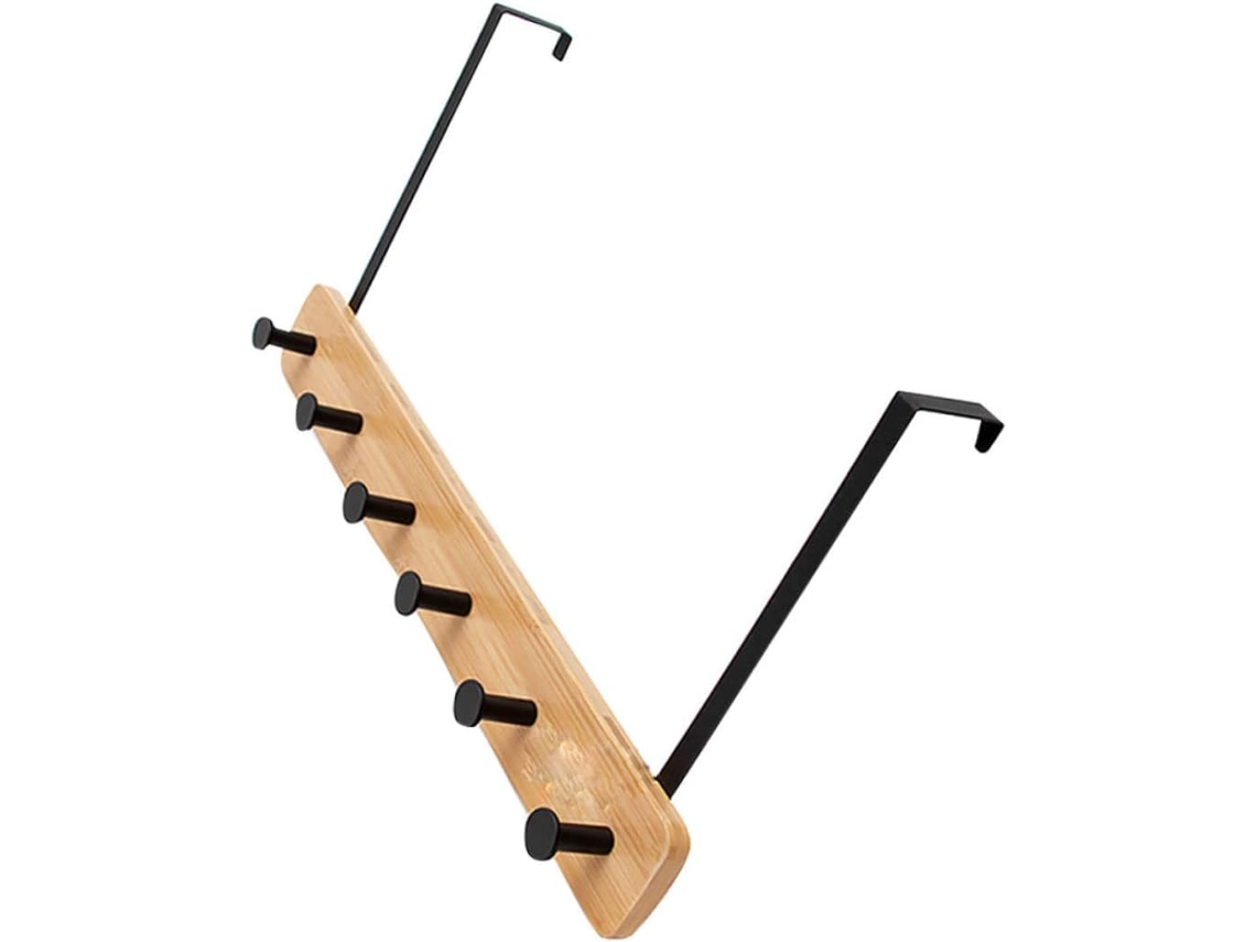 Cabideiro De Parede Para Roupas E Acessórios, Sem Necessidade De Furar A Parede - Prático E Com Design Natural Para A Entrada.