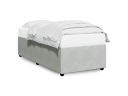 Estrutura de Cama Hanko em Veludo Cinzento Claro (90x190 cm)