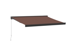 Retractable Awning, Retractable Awnings Vidaxl Marrom Alumínio (300 X 250 Cm)