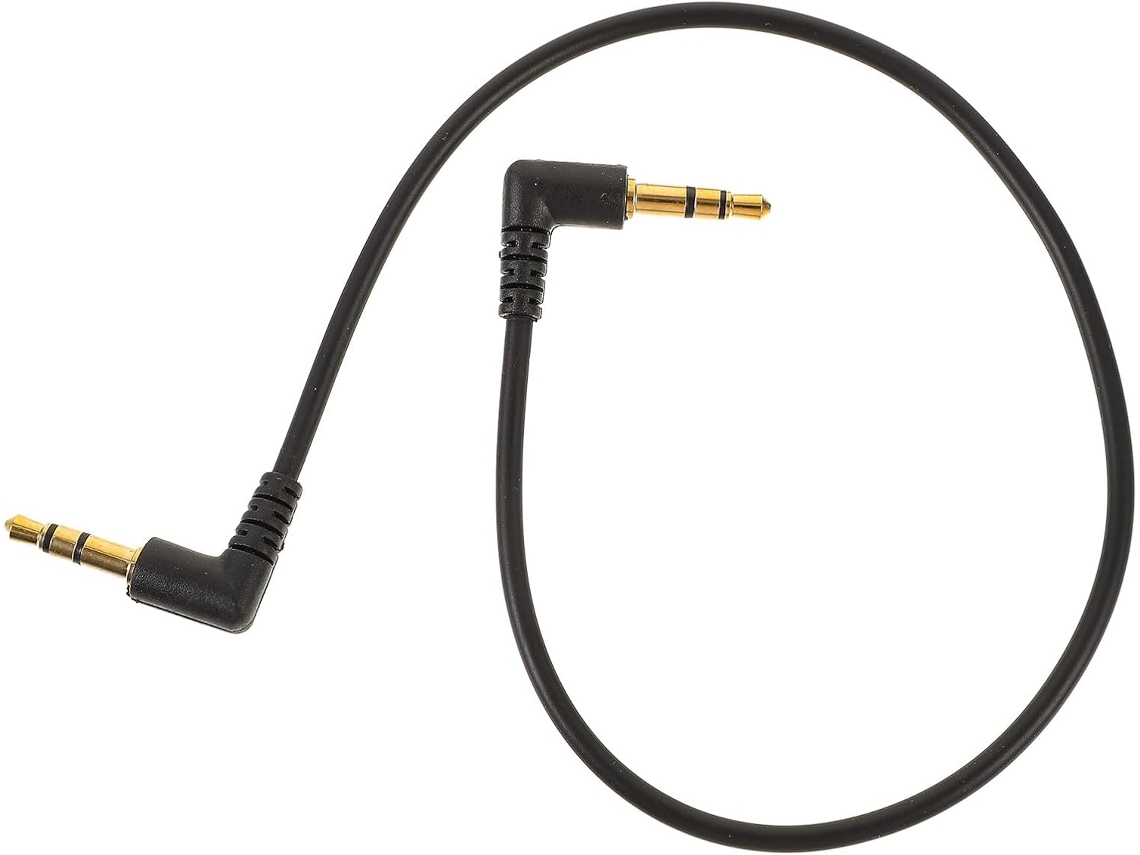 Cabo De Áudio Auxiliar Angular De 3,5 Mm Para Carro E Computador, Transmissão