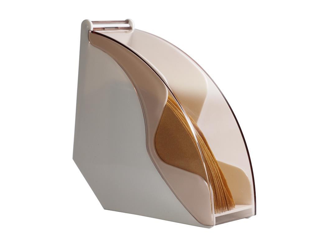 Porta-filtro De Café Plástico Com Tampa, Caixa Armazenamento À Prova Poeira Para Papel Filtro, Branco
