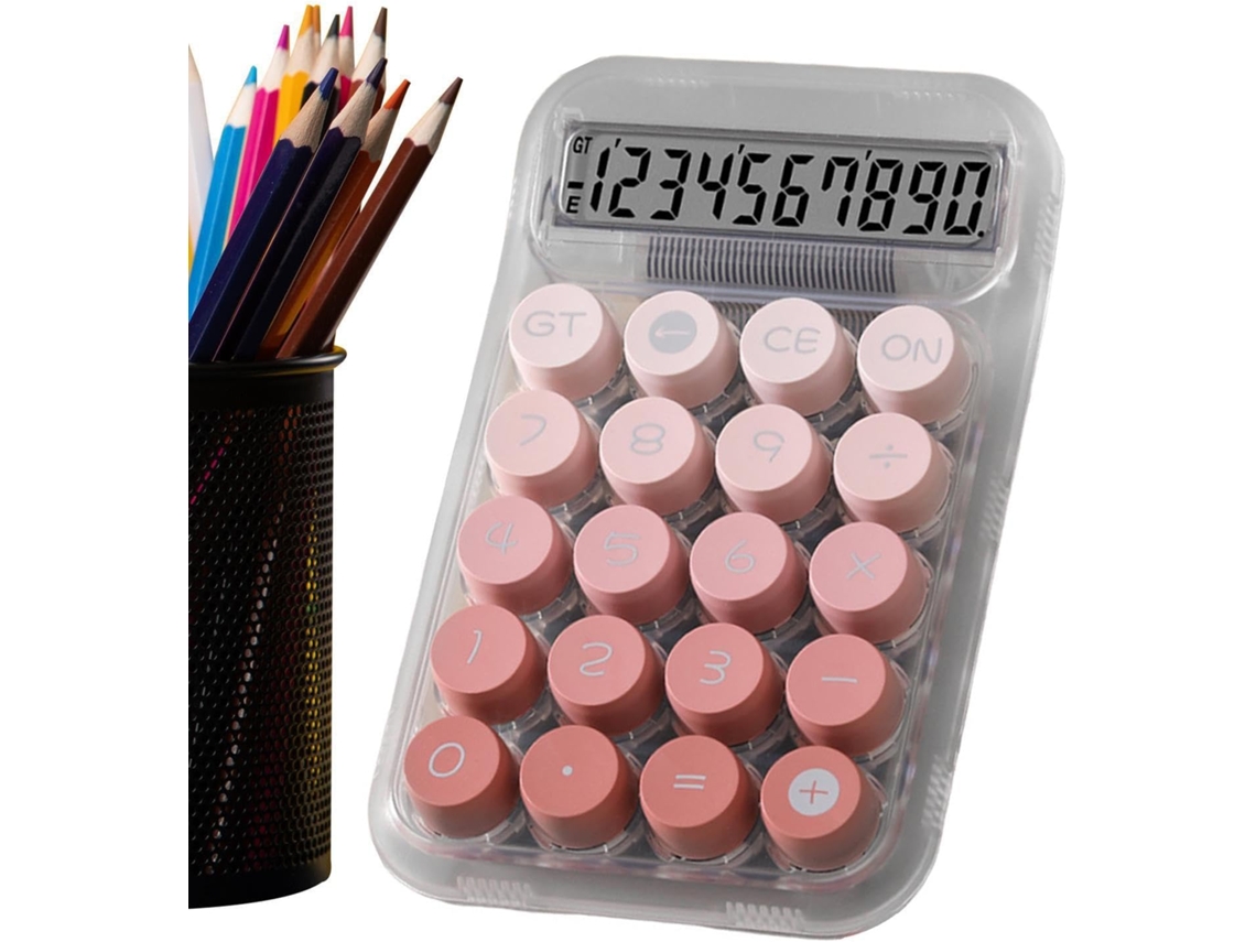 Calculadora Com Teclado Mecânico E Visor Lcd, Para Estudo Em Escola