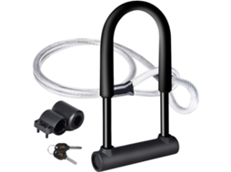 Cadeado de bicicleta resistente Slowmoose UD Lock com cabo de aço flexível de 1,2 m