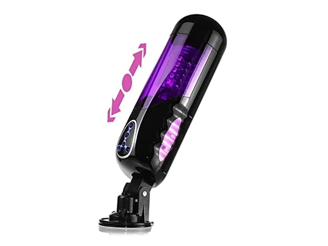 Copo Masturbação Masturbador Automático Vibrador Masturbador Sexy Erótico Brinquedo Sexual Masturbador Automático Vibrador, Preto