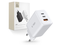 Ładowarka Sieciowa Usb c Usb a C65w Pd 65w Qc Biała TECH PROTECT