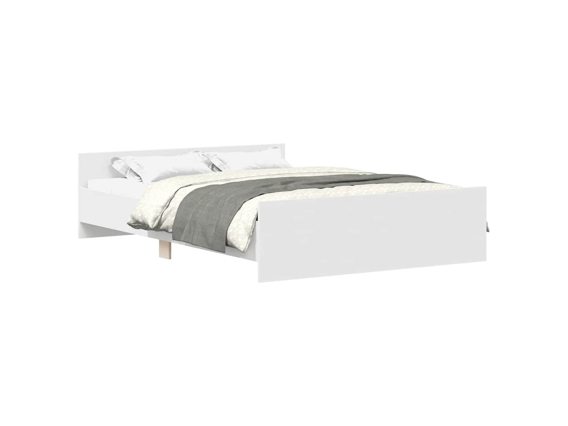 Estrutura de Cama com painéis cabeceira e pés 150x200 cm branco MAISON EXCLUSIVE