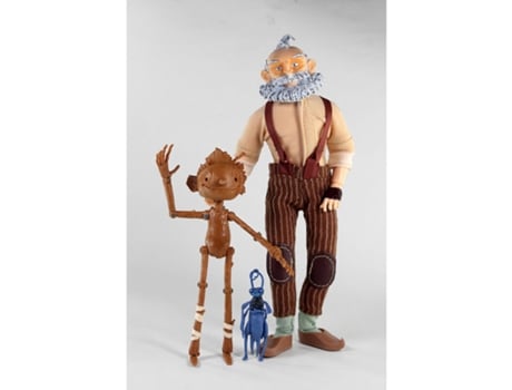 Figura de Ação Pinóquio, Gepeto e Grilo Mego