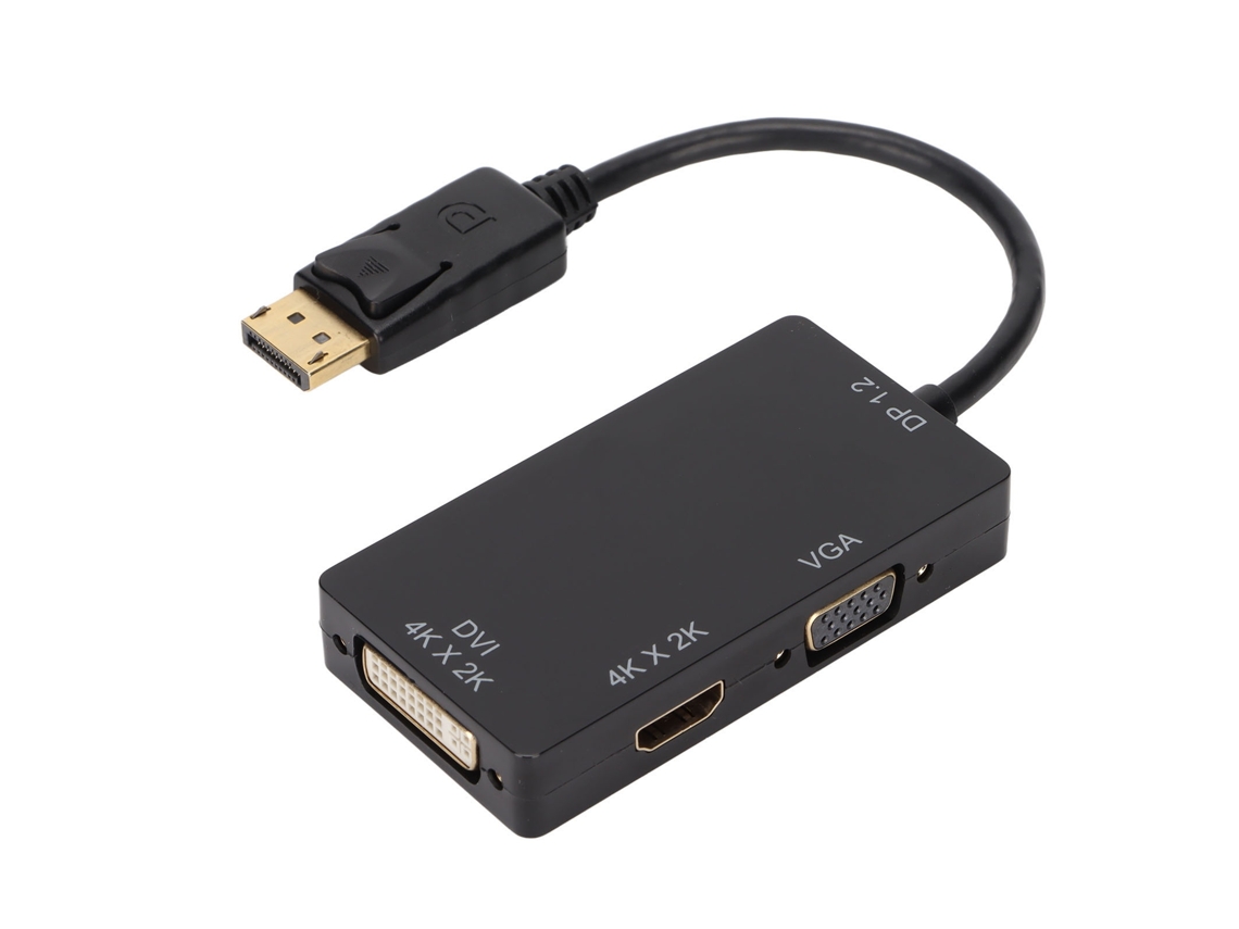 Cabo adaptador Lurelia DisplayPort para VGA, 4K, preto