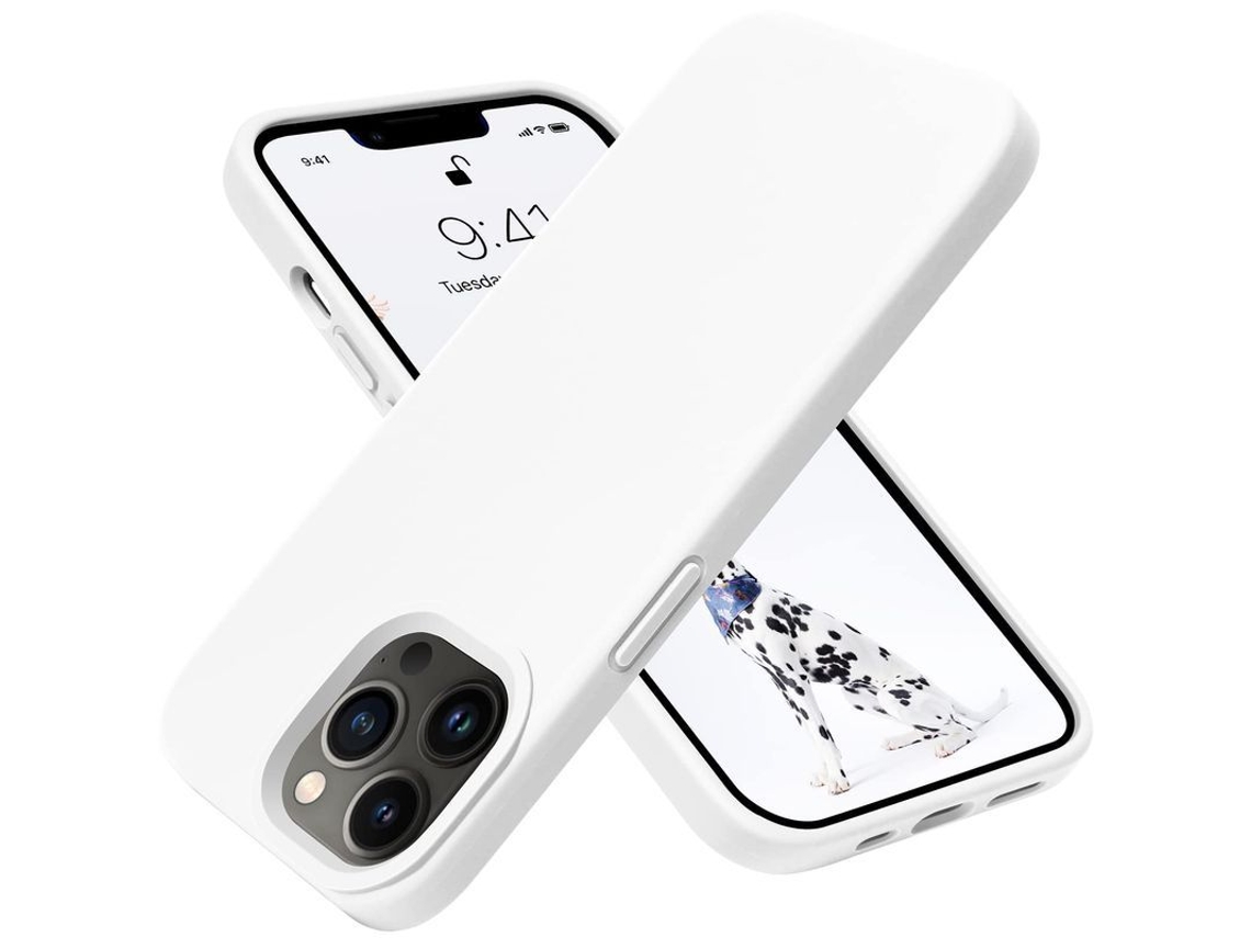2026 capa para Iphone 13 Pro Max, Silicone Anti impacto Fina e Delgada (branco)