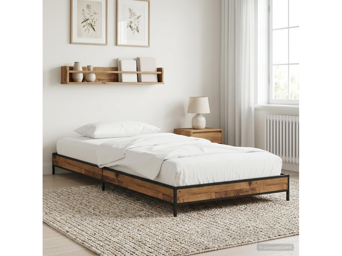 Vidaxl Estrutura Da Cama Madeira Antiga 80 X 200 Cm
