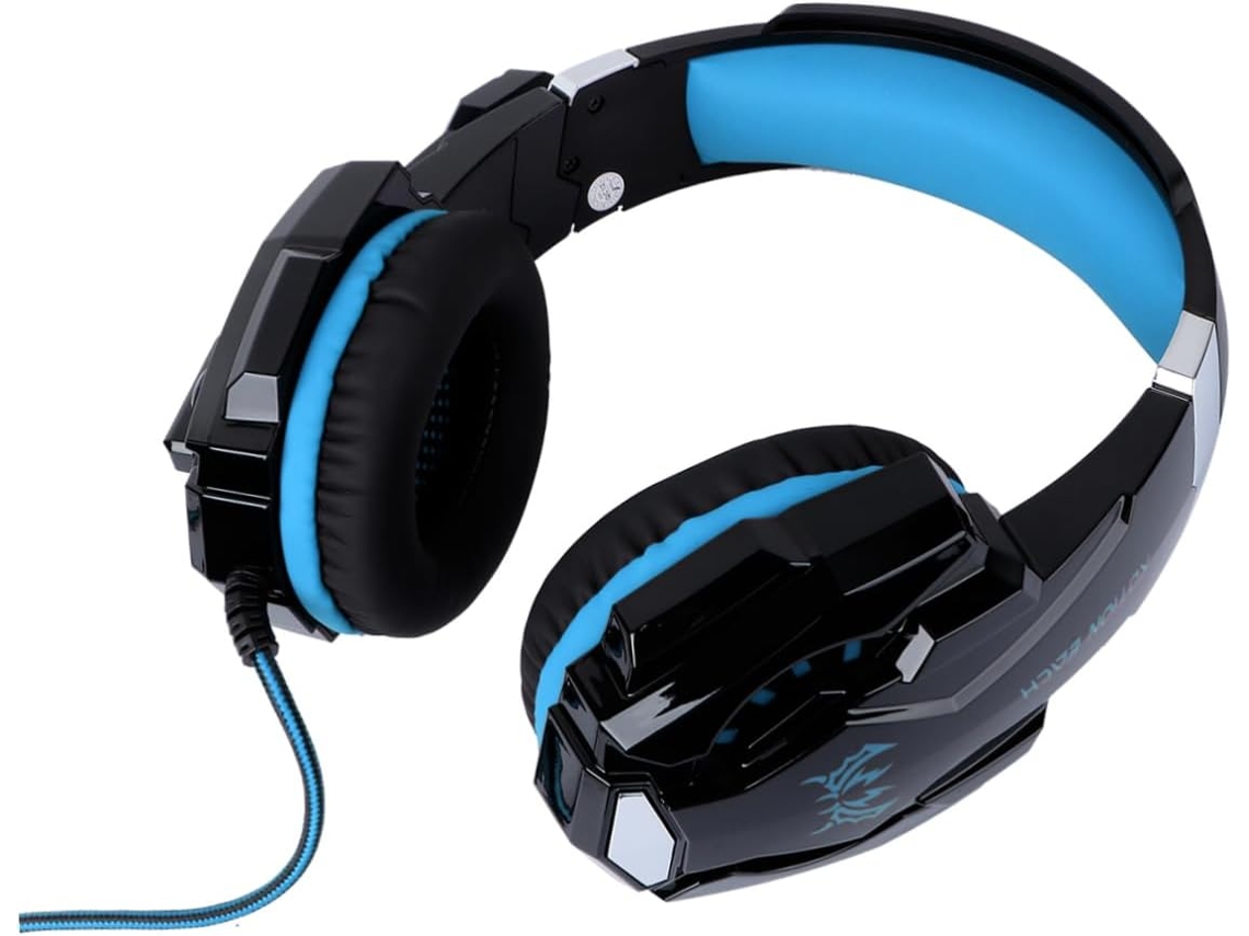 Fone De Ouvido Gamer Iluminado Para Computador, Cabo Adaptador, Design Moderno, The Time Port