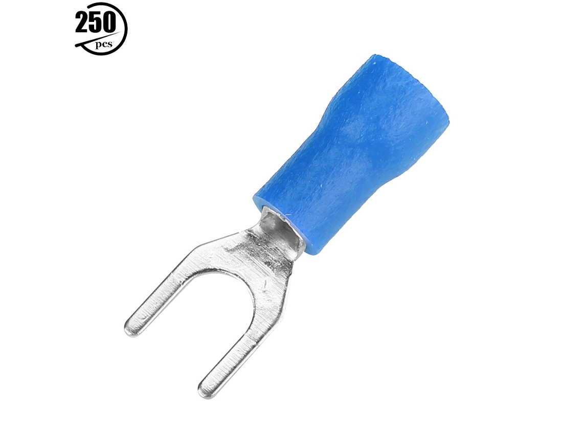 Laxiscreed Conjunto De 250 Grampos Com Fio Isolado Azul Para Crimpar, Ferramenta De Reparação E Montagem