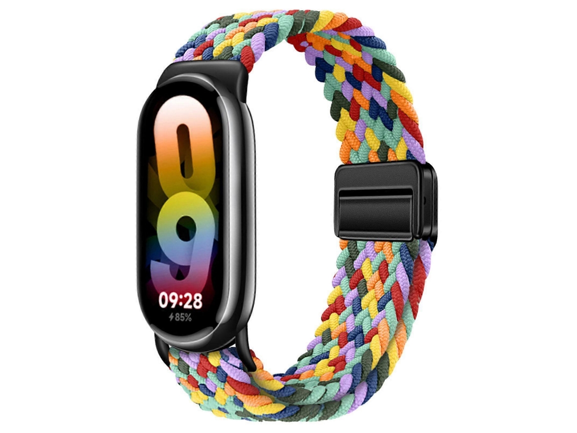 Pulseira De Nylon Trançado Com Fecho Magnético Para Xiaomi Smart Band 10/9/8