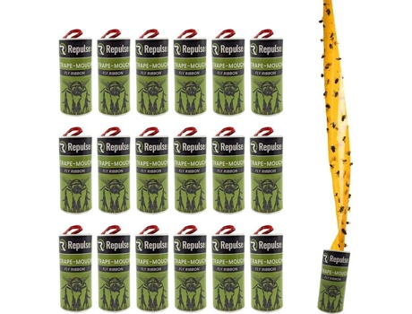 Repulseo® Fitas Captura Moscas Feito Na Ue, Papel Mata Moscas Interior, Adesivo Mosca Grudento Armadilha, Alternativa Às Raquetas