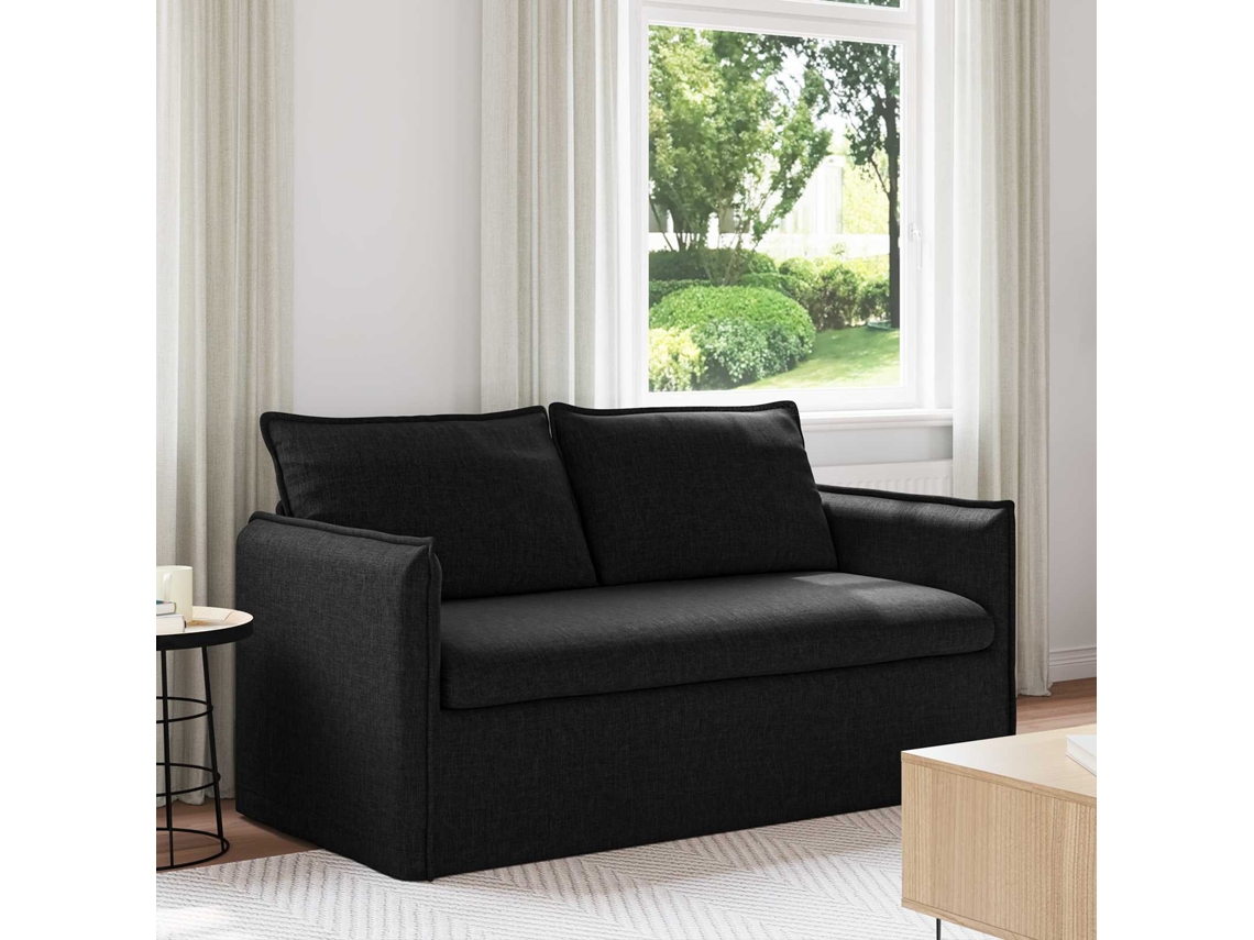 Vidaxl Sofá Preto 156 X 82 X 85 Cm Tecido