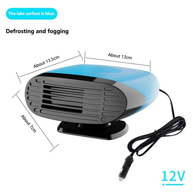 Aquecedor de Carro MDUG, Uso Duplo, Frontal, 12v Azul