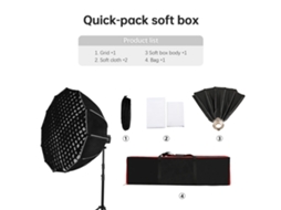 2026 softbox Parabólico Plegable 12 Polos para Flash Speedlight, Difusor de Luz Reflector Iluminación