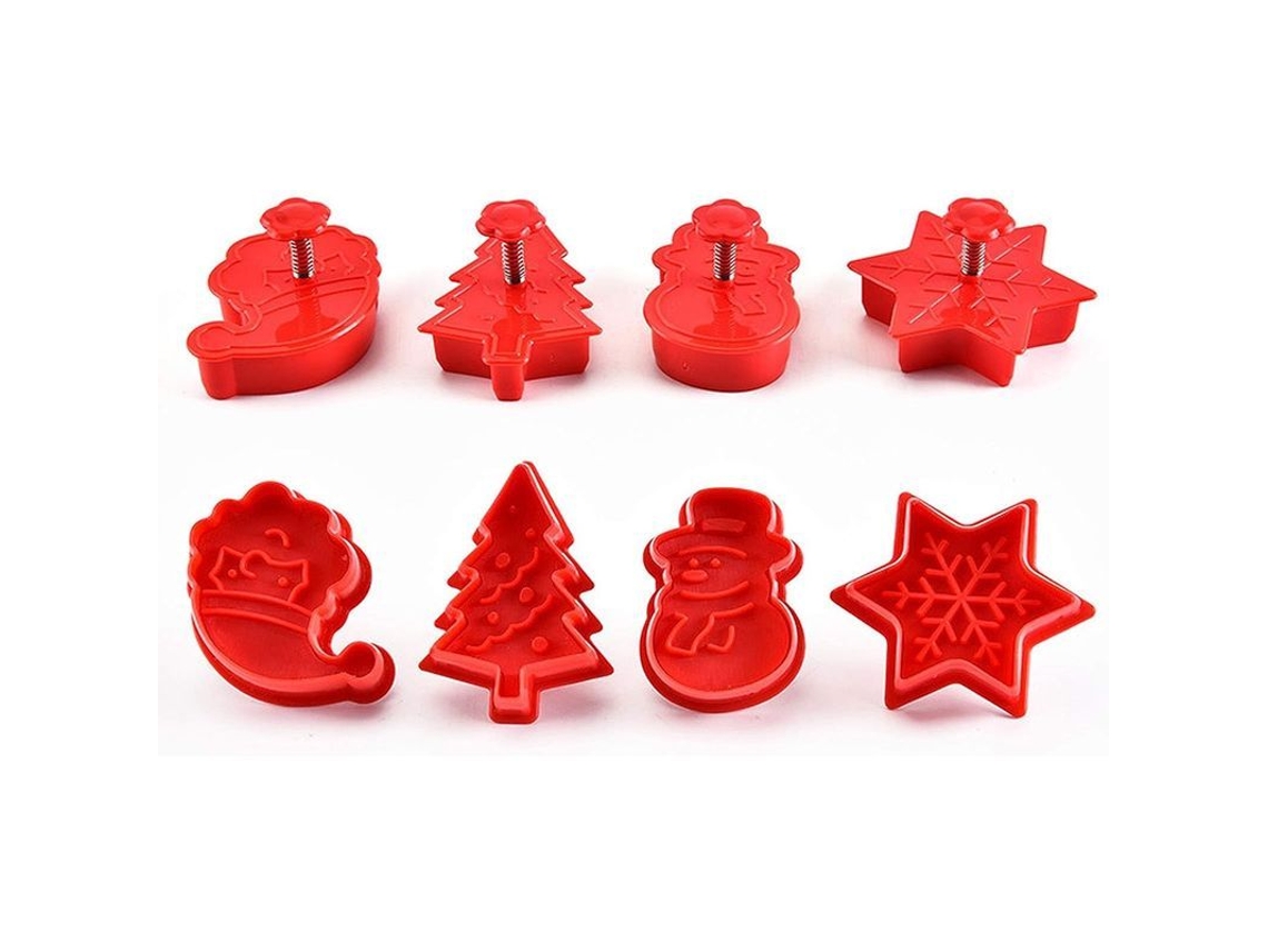 Conjunto de Moldes de Biscoito de Natal com Mola 3D para Bolo e Biscoitos Nova Line