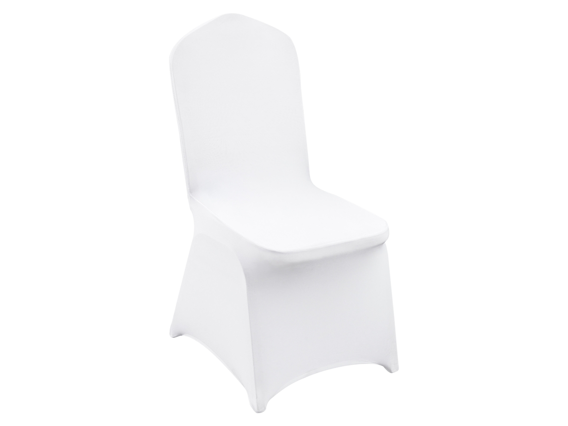 VEVOR 12 Peças Capas de Cadeira Dobráveis de Spandex Elástico Branco para Jantar de Festa de Casamento