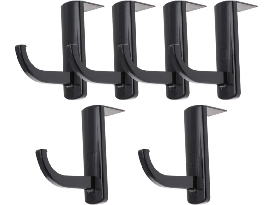 Suportes Para Casque Áudio Para Arrumação E Organização Em Plástico Noir Lote De 6 Crochês Pratiques Des
