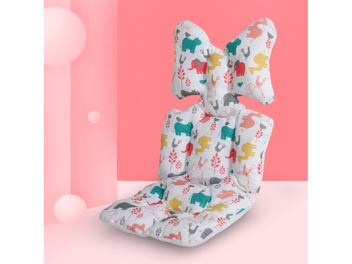 Almofada De Suporte Para Carrinho Eifson Malha 3d Com Elástico 34x79cm - Mundo Animal Branco