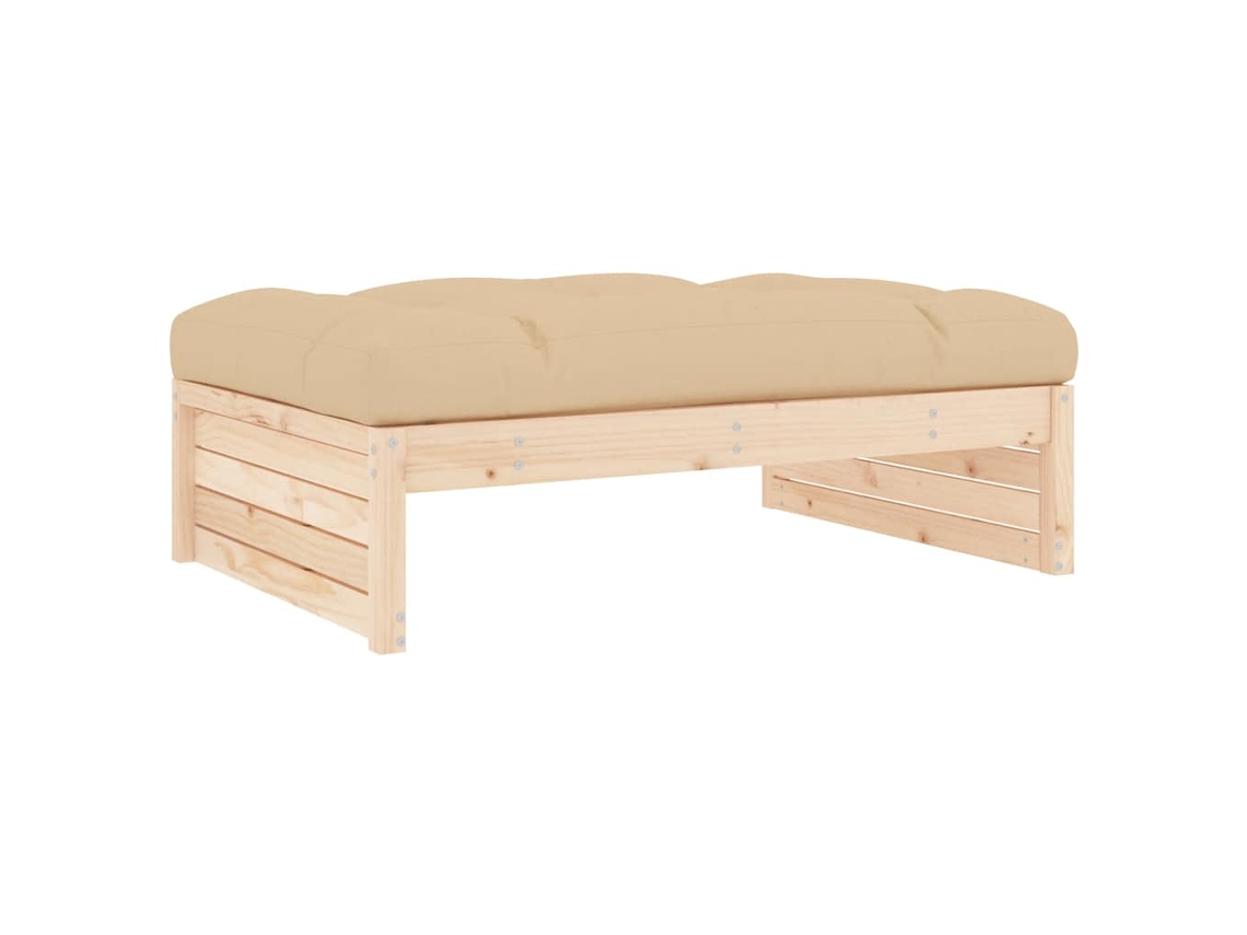 Maison Exclusive - Apoio De Pés Para Jardim 120x80 Cm Pinho Maciço
