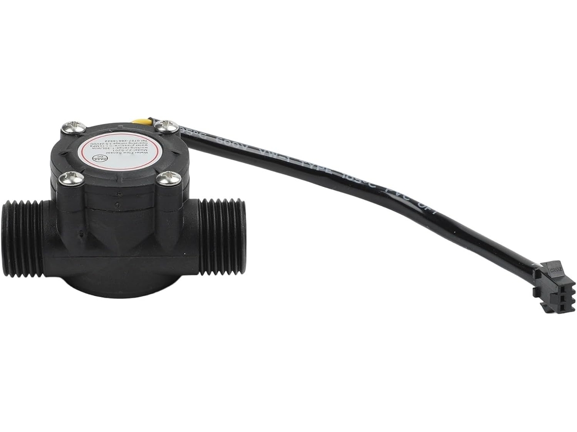 Sensor De Fluxo Água Yf S201 Com Alta Resistência À Pressão Até 1, 75mpa, Rosca G1 2 Bspt, Medidor Vazão Para
