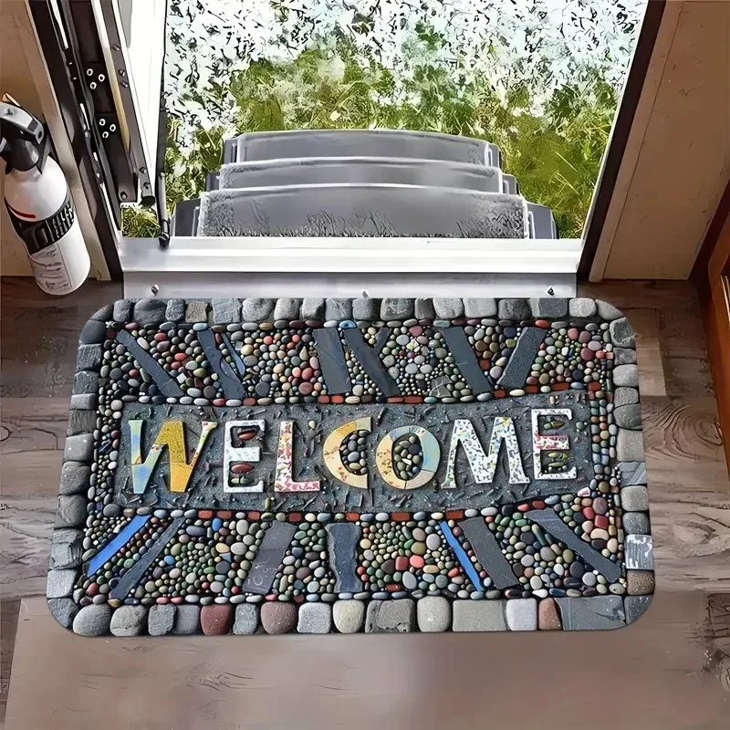 Tapete Decorativo Para Porta De Entrada Em Formato De Autocaravana (estilo 6, 30x50cm), Tapete De Boas-vindas Para Exterior.