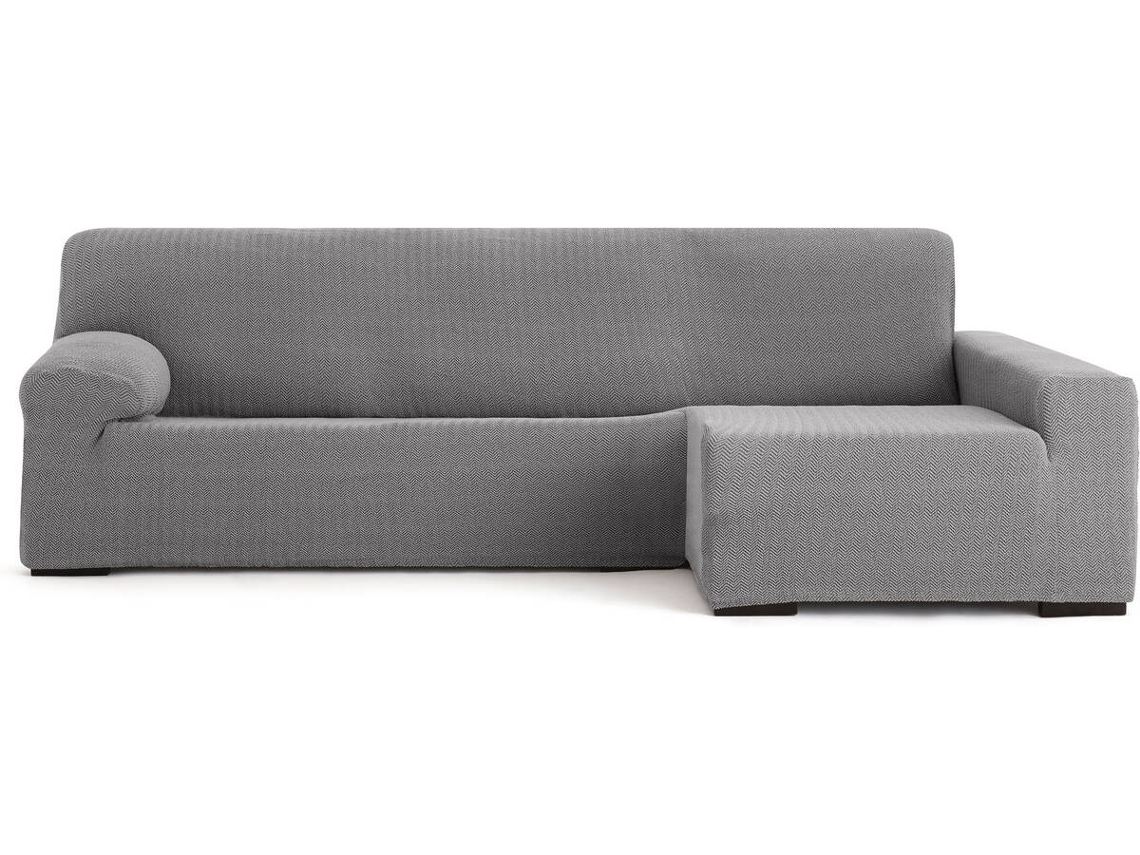 Capa de Chaise Longue Direita EYSA Premium Jaz Tecido Multielástico (360 x 180 x 120 cm - Poliéster e Algodão - Gris)
