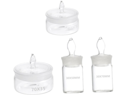 Conjunto De 4 Frascos Pesagem Vidro Laboratório