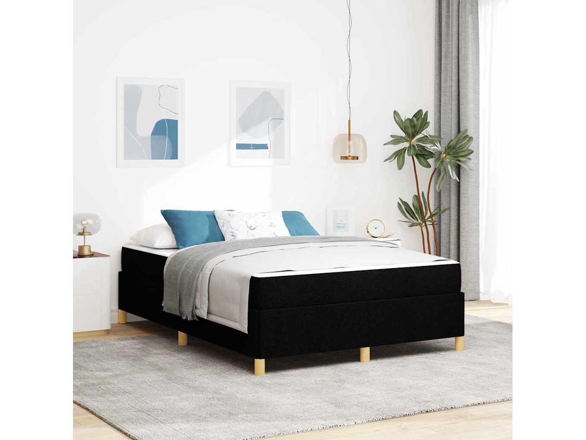 Vidaxl Estrutura Da Cama Preto 160 X 200 Cm Tecido