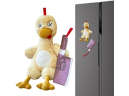 Ímãs De Geladeira Para Decoração Magnética Macia Em Formato De Patinho De Pelúcia Fofo |