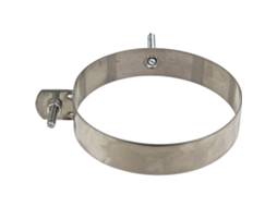 Abrazadera inox c/tirafondo M8 tubo de 120 mm