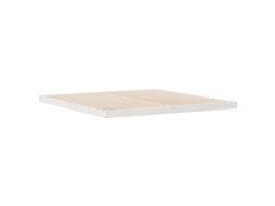 Conjunto 1 Estrutura De Cama De Chão Vidaxl Branco Madeira De Pinho Maciça (213,5 X 204 X 9 Cm)
