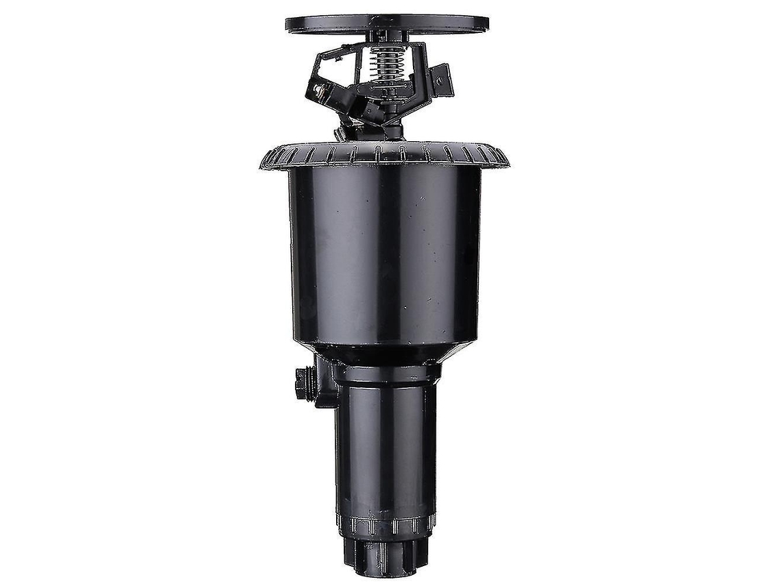 Sistema de irrigação com rotor de aspersor de 1/2 e 3/4 polegadas, alcance de 6,7 a 13,7 m, pressão de 2,0 a 4,5 bar.