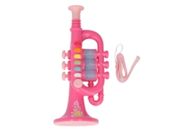 Brinquedo Rebe-chifre com efeitos dinâmicos de luz e música, presente com cordão para crianças acima de 3 anos, rosa