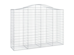 Gabion Basket, Gabion Baskets Vidaxl Prateado Ferro (200 X 50 X 140/160 Cm)
