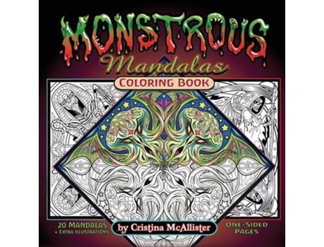 Livro Monstrous Mandalas Coloring Book De Cristina Mcallister (inglês)