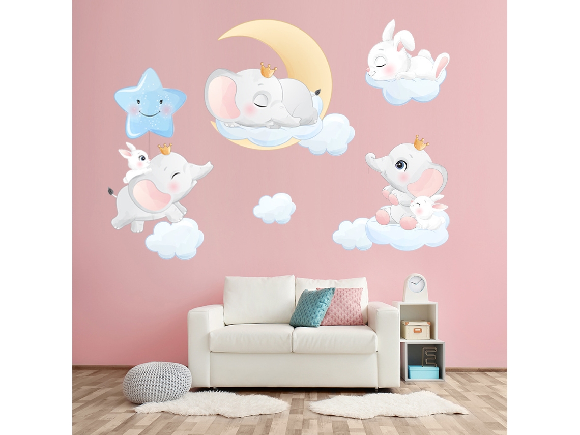 Lurelia Adesivo Mural Folhas Bebé Pvc Autoadesivo Impermeável Removível 1 Folha 90x30 Cm Quarto Sala