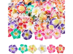 Escolha Sólida - Coroas De Flores Hawaianas - Coroas 3d - Adesivos De Polímero - Fazer Joias - 80 Unidades - 2 Mm Lacuna