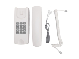 Telefone Fixo Parede LAXISCREED Branco com Controle de Volume