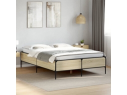 Vidaxl Estrutura De Cama 140x200 Cm Derivados Madeira/metal