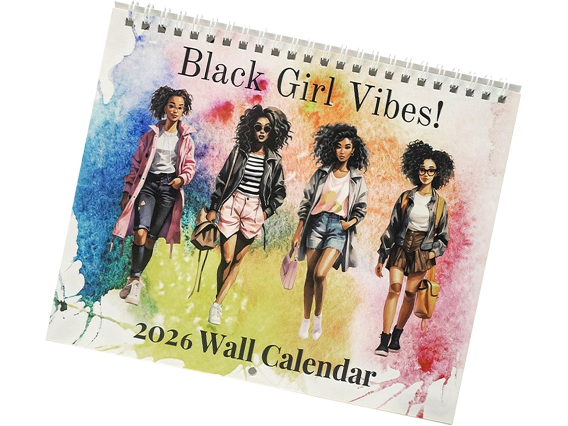 Calendário De Mesa Com Bloco De Notas Para Empoderar Mulheres Negras, Planejador Diário 2026, 21,6 X 7,6 Cm (8,5 X 3 Polegadas).