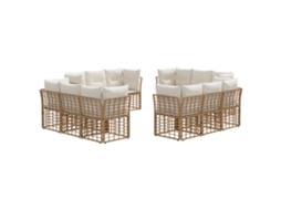 Maison Exclusive - Conjunto De Sofás Para Exterior Natural Poliéster