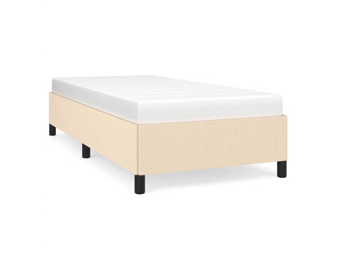 Bed Frame, Bed Frames Vidaxl Creme Tecido (90 X 190 Cm)