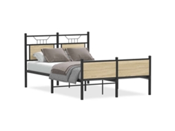 Estrutura Cama S/ Colchão Derivados de Madeira Carvalho Sonoma MAISON EXCLUSIVE (200x200 cm)